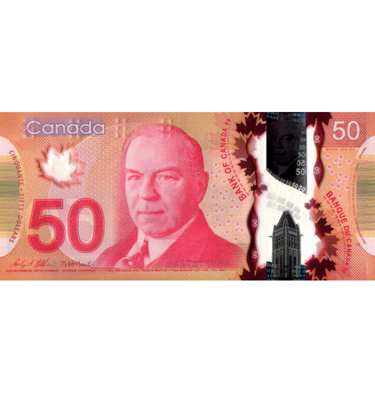 Canada 50 Dólares 20123 Pick 109a Polímero